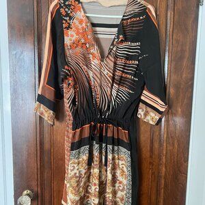 Vintage Italian 70s scarf dress
